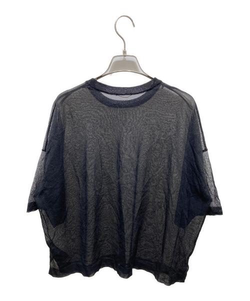L'appartement（アパルトモン）L'appartement (アパルトモン) Sheer T-shirt ブラック サイズ:記載無しの為実寸参照の古着・服飾アイテム