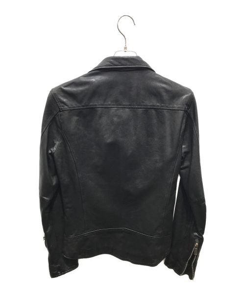 KATHARINE HAMNETT（キャサリンハムネット）KATHARINE HAMNETT (キャサリンハムネット) レザーライダースジャケット　934G4701　TALONジップ アーカイブ ブラック サイズ:Mの古着・服飾アイテム