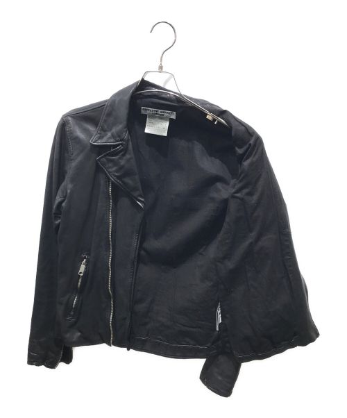 KATHARINE HAMNETT（キャサリンハムネット）KATHARINE HAMNETT (キャサリンハムネット) レザーライダースジャケット　934G4701　TALONジップ アーカイブ ブラック サイズ:Mの古着・服飾アイテム