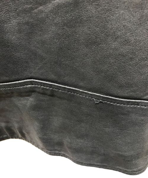 KATHARINE HAMNETT（キャサリンハムネット）KATHARINE HAMNETT (キャサリンハムネット) レザーライダースジャケット　934G4701　TALONジップ アーカイブ ブラック サイズ:Mの古着・服飾アイテム