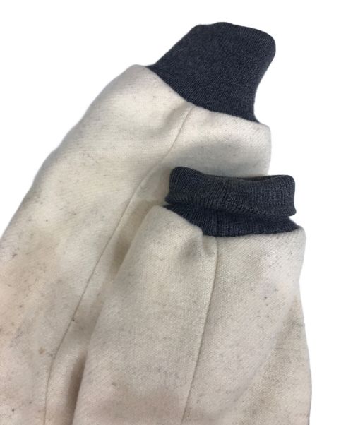 maison kitsune（メゾンキツネ）maison kitsune (メゾンキツネ) ウールブルゾン　FW14-MK-010-TE グレー×ベージュ サイズ:Mの古着・服飾アイテム