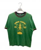 Hysteric Glamourヒステリックグラマー）の古着「COWGIRL ACADEMY プリント Tシャツ　02232CT13」｜グリーン