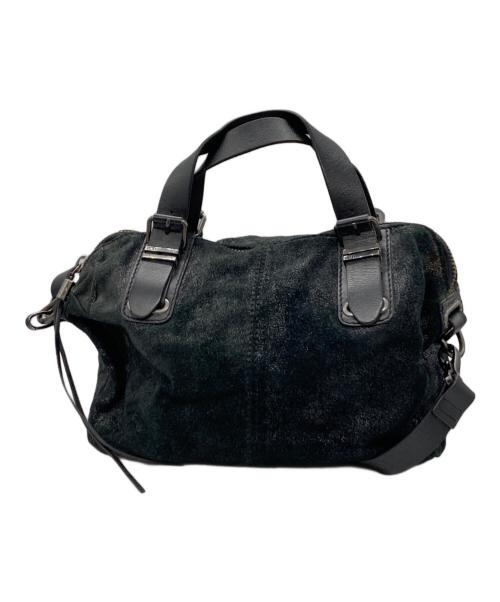 DIESEL（ディーゼル）DIESEL (ディーゼル) クラックレザー2WAYバッグ ブラックの古着・服飾アイテム
