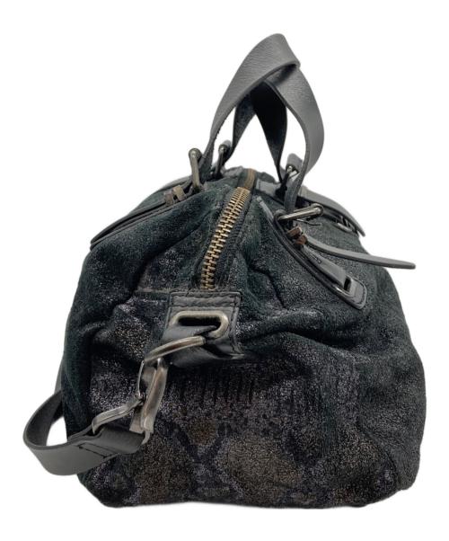 DIESEL（ディーゼル）DIESEL (ディーゼル) クラックレザー2WAYバッグ ブラックの古着・服飾アイテム