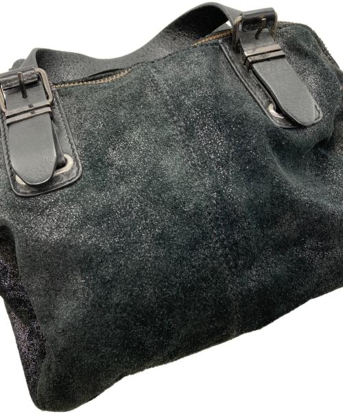 DIESEL（ディーゼル）DIESEL (ディーゼル) クラックレザー2WAYバッグ ブラックの古着・服飾アイテム