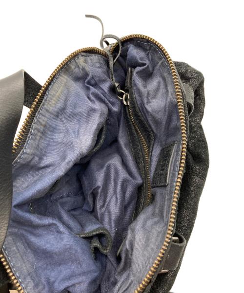 DIESEL（ディーゼル）DIESEL (ディーゼル) クラックレザー2WAYバッグ ブラックの古着・服飾アイテム