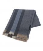 GUCCIグッチ）の古着「大判ウールマフラー　8065127084」｜ブルー