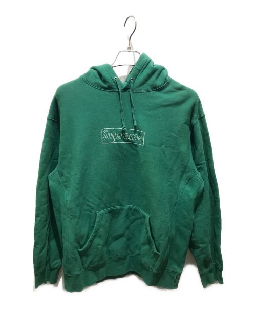 SUPREME（シュプリーム）Supreme (シュプリーム) Chalk box logo hooded sweatshirt　21SS グリーン サイズ:Ｍの古着・服飾アイテム