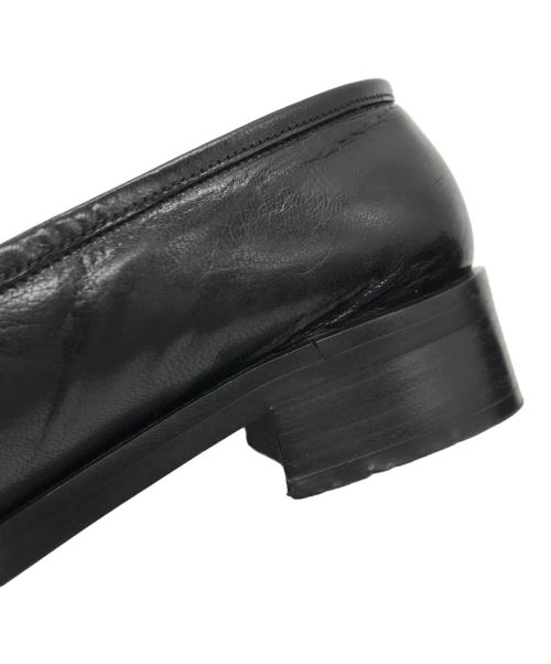 GUCCI（グッチ）GUCCI (グッチ) Gロゴスクエアトゥヒールローファー　100 0452 ブラック サイズ:9の古着・服飾アイテム