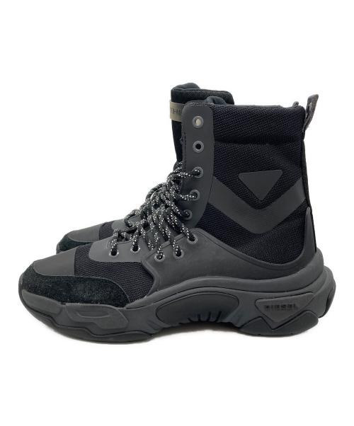 DIESEL（ディーゼル）DIESEL (ディーゼル) S-KIPPER MID LACE ブラック サイズ:27㎝の古着・服飾アイテム