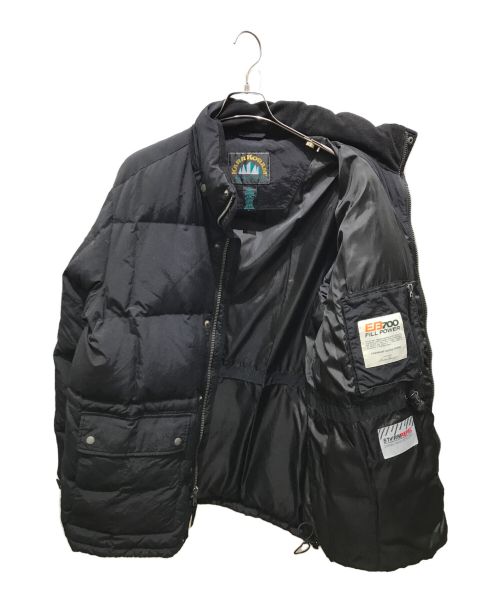 Eddie Bauer（エディーバウアー）Eddie Bauer (エディーバウアー) ワッペンダウンジャケット　復刻 ブラック サイズ:Lの古着・服飾アイテム