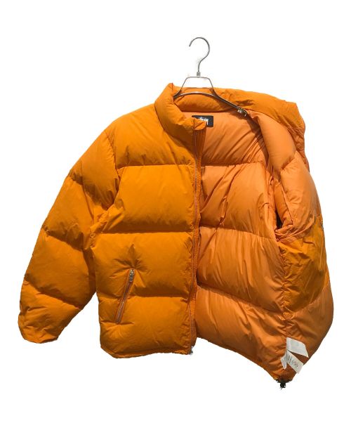 stussy（ステューシー）stussy (ステューシー) DOWN PUFFER NYLON　115711 オレンジ サイズ:Lの古着・服飾アイテム