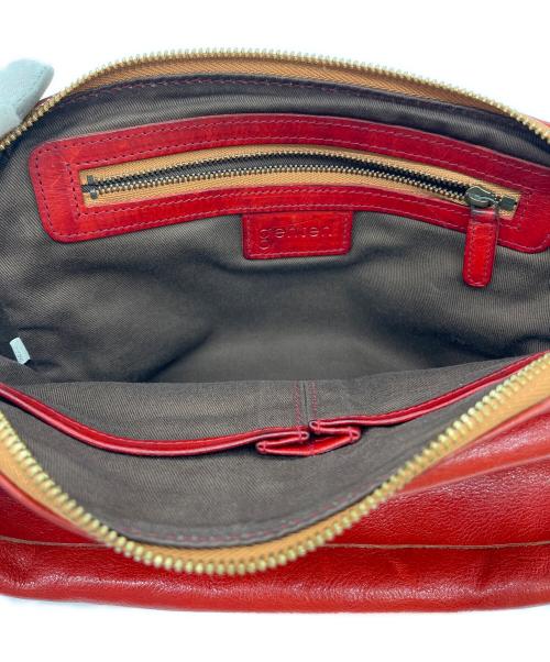 genten（ゲンテン）genten (ゲンテン) レザーショルダーバッグ レッドの古着・服飾アイテム