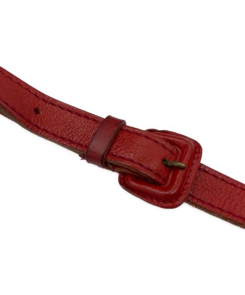 genten（ゲンテン）genten (ゲンテン) レザーショルダーバッグ レッドの古着・服飾アイテム