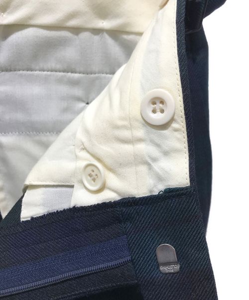 POLO RALPH LAUREN（ポロ・ラルフローレン）POLO RALPH LAUREN (ポロ・ラルフローレン) ウールタックチェックパンツ　ya-0016　 ブラックウォッチ ネイビー サイズ:73の古着・服飾アイテム