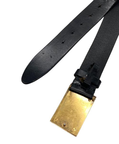 DOLCE & GABBANA（ドルチェ＆ガッバーナ）DOLCE & GABBANA (ドルチェ＆ガッバーナ) レザーベルト ブラック サイズ:33INCHの古着・服飾アイテム