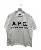 A.P.C.×EDIFICEアーペーセー×エディフィス）の古着「別注オーバーサイズロゴプリントTシャツ　24223-1-96971」｜ホワイト