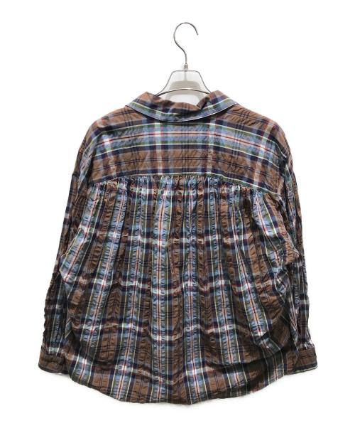 AiE（エーアイイー）AiE (エーアイイー) ペインターシャツ　0T726 ブラウン×ブルー サイズ:Mの古着・服飾アイテム