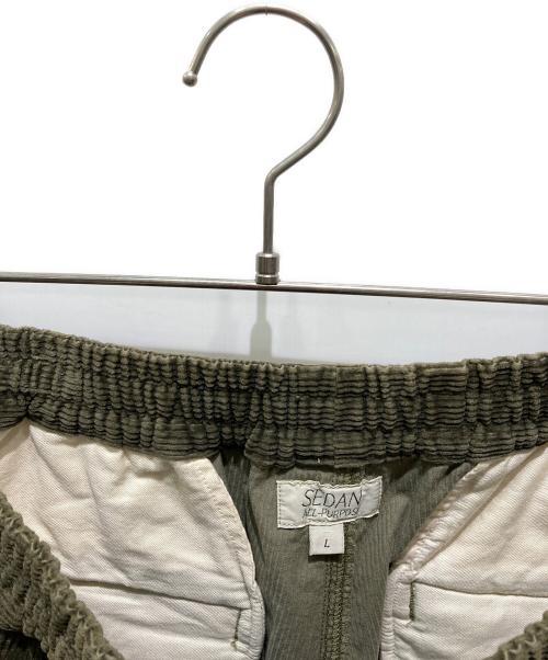 SEDAN ALL-PURPOSE（セダンオールパーパス）SEDAN ALL-PURPOSE (セダンオールパーパス) Corduroy Easy Pants カーキ サイズ:Lの古着・服飾アイテム
