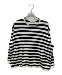 Graphpaper（グラフペーパー）の古着「ボーダーカットソー　GM201-70152B」｜ブラック×ホワイト