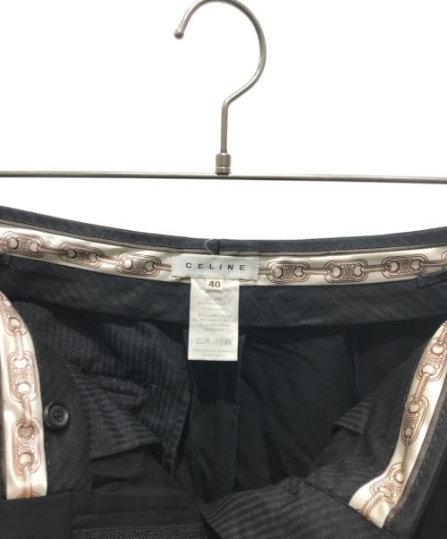 CELINE（セリーヌ）CELINE (セリーヌ) ウールスラックス ブラック サイズ:Lの古着・服飾アイテム