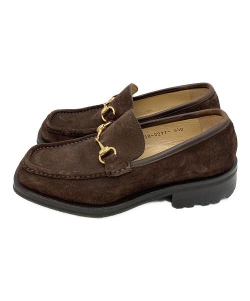 GUCCI（グッチ）GUCCI (グッチ) ホースビットローファー ブラウン サイズ:5.5Dの古着・服飾アイテム
