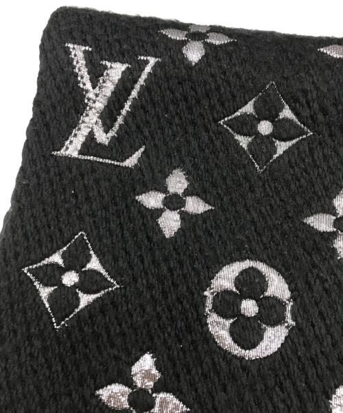 LOUIS VUITTON（ルイ ヴィトン）LOUIS VUITTON (ルイ ヴィトン) エシャルプ ロゴマニア シャイン モノグラム　M75833 ブラックの古着・服飾アイテム