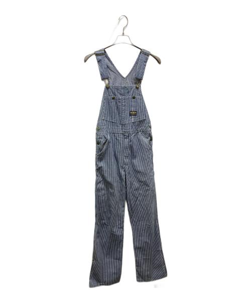 OSH KOSH B'gosh（オシュコシュ ビゴッシュ）OSH KOSH B'gosh (オシュコシュ ビゴッシュ) ヒッコリーストライプオーバーオール　800-1027 ブルー サイズ:38の古着・服飾アイテム