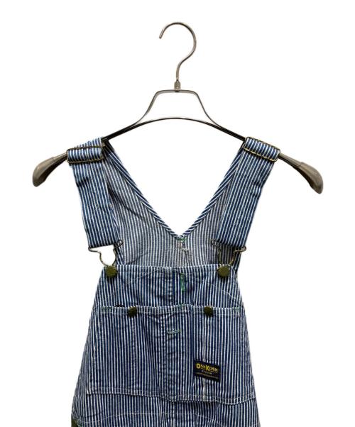 OSH KOSH B'gosh（オシュコシュ ビゴッシュ）OSH KOSH B'gosh (オシュコシュ ビゴッシュ) ヒッコリーストライプオーバーオール　800-1027 ブルー サイズ:38の古着・服飾アイテム