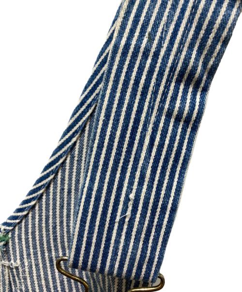 OSH KOSH B'gosh（オシュコシュ ビゴッシュ）OSH KOSH B'gosh (オシュコシュ ビゴッシュ) ヒッコリーストライプオーバーオール　800-1027 ブルー サイズ:38の古着・服飾アイテム
