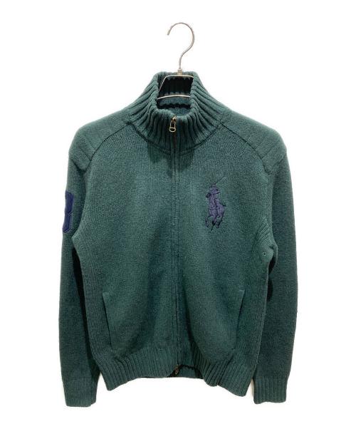 POLO RALPH LAUREN（ポロ・ラルフローレン）POLO RALPH LAUREN (ポロ・ラルフローレン) ドライバーズニット グリーン サイズ:Sの古着・服飾アイテム