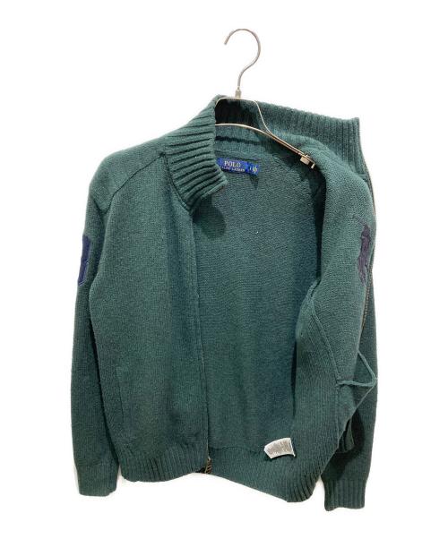 POLO RALPH LAUREN（ポロ・ラルフローレン）POLO RALPH LAUREN (ポロ・ラルフローレン) ドライバーズニット グリーン サイズ:Sの古着・服飾アイテム