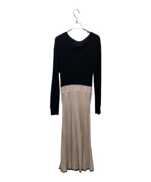 Pinky & Dianne（ピンキーアンドダイアン）Pinky & Dianne (ピンキーアンドダイアン) バイカラープリーツライクワンピース　031-0247177 ブラック サイズ:Mの古着・服飾アイテム