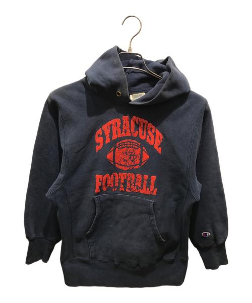 Champion REVERSE WEAVE（チャンピオン リバース ウィーブ）Champion REVERSE WEAVE (チャンピオン リバース ウィーブ) カレッジロゴパーカー　 80's USA トリコタグ ネイビー サイズ:Sの古着・服飾アイテム