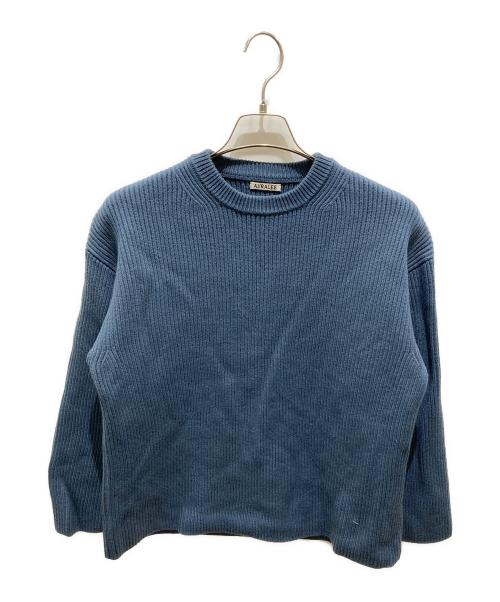 AURALEE（オーラリー）AURALEE (オーラリー) SUPER FINE WOOL RIB KNIT BIG P/O ブルー サイズ:4の古着・服飾アイテム
