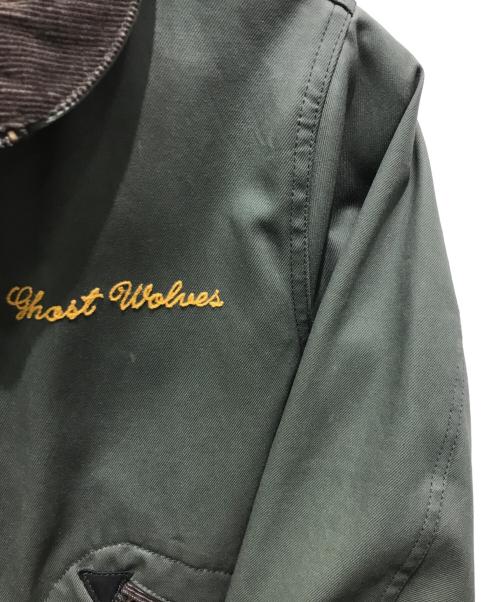 Hysteric Glamour（ヒステリックグラマー）Hysteric Glamour (ヒステリックグラマー) GHOST WOLVES 刺繍ラウンドカラージャケット　0233AB04 カーキ サイズ:Sの古着・服飾アイテム
