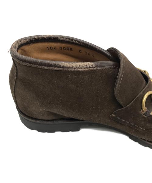 GUCCI（グッチ）GUCCI (グッチ) ホースビットブーツ ブラウン サイズ:36.5の古着・服飾アイテム