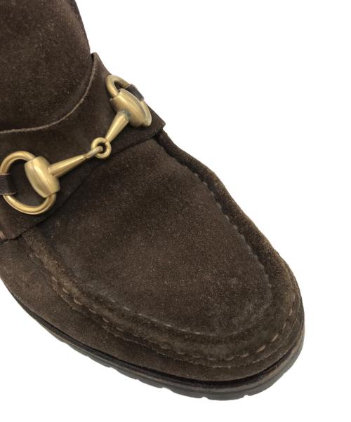 GUCCI（グッチ）GUCCI (グッチ) ホースビットブーツ ブラウン サイズ:36.5の古着・服飾アイテム