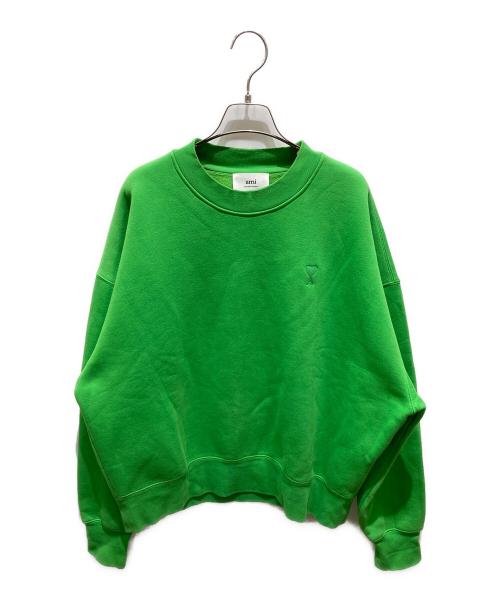 AMI Alexandre Mattiussi（アミアレクサンドルマテュッシ）AMI Alexandre Mattiussi (アミアレクサンドルマテュッシ) ハートロゴスウェット グリーン サイズ:Lの古着・服飾アイテム