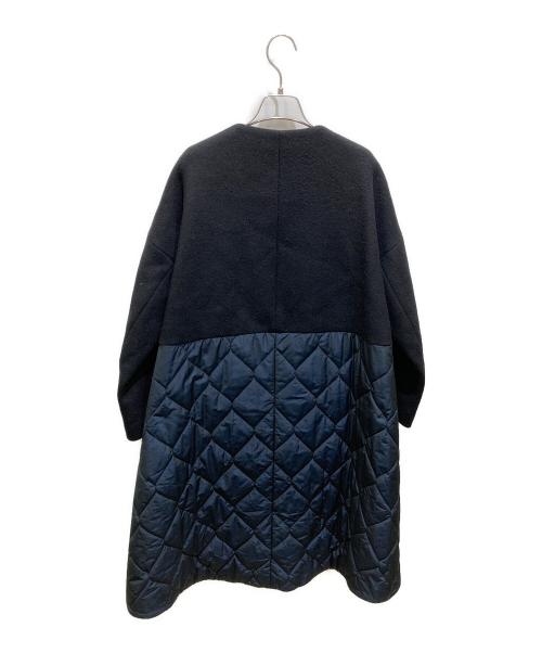 ENFOLD（エンフォルド）ENFOLD (エンフォルド) 圧縮ビーバーキルティングAラインコート ネイビー サイズ:36の古着・服飾アイテム