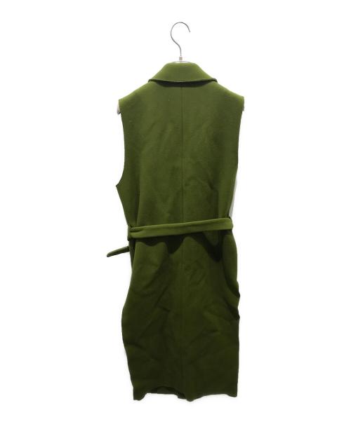 ENFOLD（エンフォルド）ENFOLD (エンフォルド) アッシュクメルトンロングベスト　3009A230-0780 グリーン サイズ:38の古着・服飾アイテム