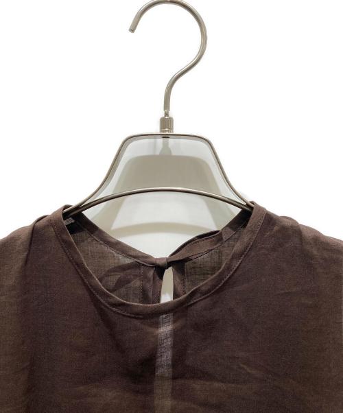 BEAUTY&YOUTH（ビューティーアンドユース）BEAUTY&YOUTH (ビューティーアンドユース) ラミーティアードノースリーブマキシワンピース　16261443425 ブラウン サイズ:記載無しの為実寸参照の古着・服飾アイテム