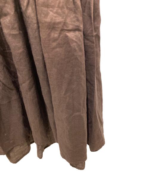 BEAUTY&YOUTH（ビューティーアンドユース）BEAUTY&YOUTH (ビューティーアンドユース) ラミーティアードノースリーブマキシワンピース　16261443425 ブラウン サイズ:記載無しの為実寸参照の古着・服飾アイテム