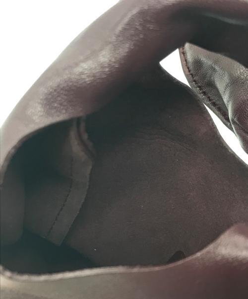 JIL SANDER NAVY（ジルサンダー ネイビー）JIL SANDER NAVY (ジルサンダー ネイビー) レザーポーチ　JBJD700 ボルドーの古着・服飾アイテム