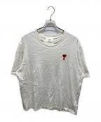AMI Alexandre Mattiussiアミアレクサンドルマテュッシ）の古着「ハートロゴアイコンTシャツ　UTS004.726」｜ホワイト
