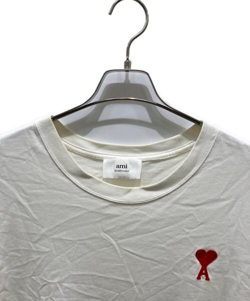 AMI Alexandre Mattiussi（アミアレクサンドルマテュッシ）AMI Alexandre Mattiussi (アミアレクサンドルマテュッシ) ハートロゴアイコンTシャツ　UTS004.726 ホワイト サイズ:XLの古着・服飾アイテム