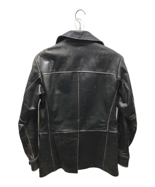 GAP（ギャップ）GAP (ギャップ) レザーカーコート　OLDGAP ブラック サイズ:Sの古着・服飾アイテム