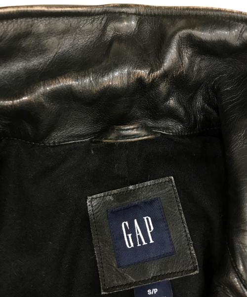 GAP（ギャップ）GAP (ギャップ) レザーカーコート　OLDGAP ブラック サイズ:Sの古着・服飾アイテム
