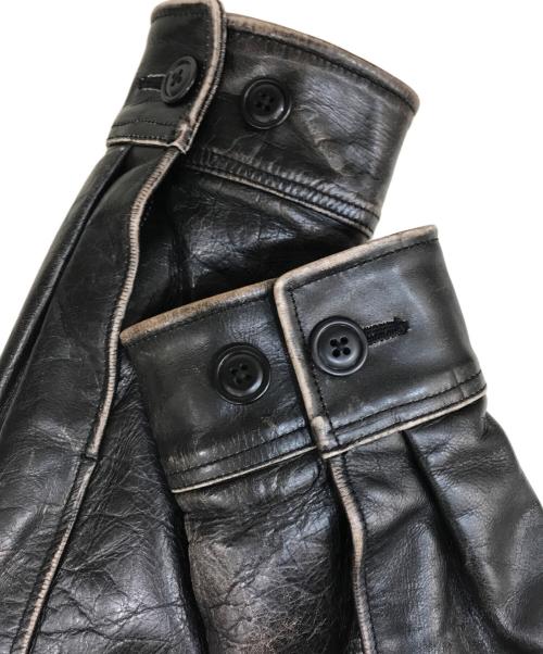 GAP（ギャップ）GAP (ギャップ) レザーカーコート　OLDGAP ブラック サイズ:Sの古着・服飾アイテム