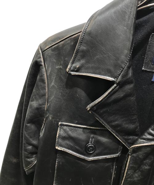 GAP（ギャップ）GAP (ギャップ) レザーカーコート　OLDGAP ブラック サイズ:Sの古着・服飾アイテム